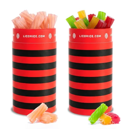 Vista 8 de Licorice Gourmet Candy Regaliz Rojo y Negro Soft Twists
