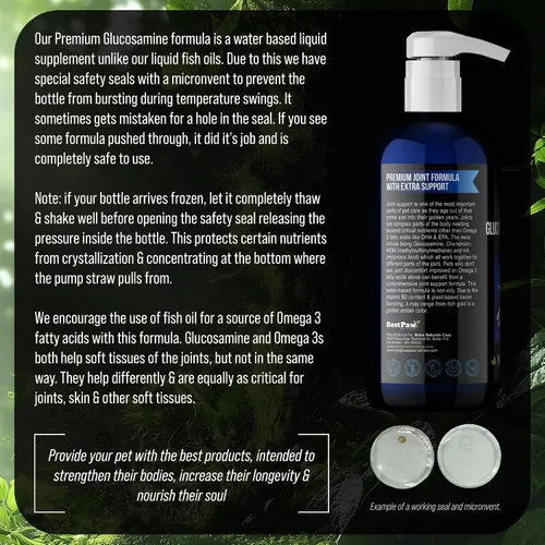 Vista 8 de Medicina natural anti-envejecimiento para artritis articular y displasia de cadera, alivio del dolor para perros y gatos de la marca Glucosamina