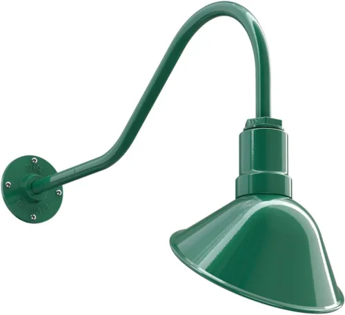 Vista 41 de Steel Lighting Co. Luz de Letrero de Tienda Venice para Pared de Acento de Restaurante al Aire Libre Cúpula de 9 pulgadas Brazo Recto de 6