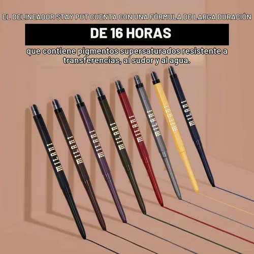 Vista 7 de Milani Stay Put Delineador de Ojos - Goal Digger (0.01 onzas) Lápiz de ojos autoafilable sin crueldad con borrador incorporado - Delinea y define
