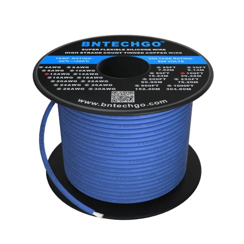 Vista 27 de BNTECHGO Carrete de alambre de silicona calibre 12, 50 pies, color marrón, flexible, 12 AWG, alambre de cobre estañado trenzado