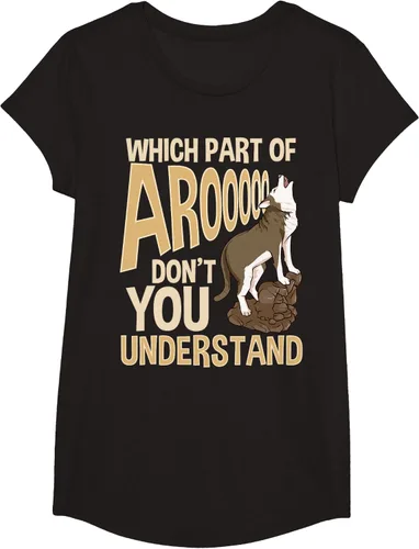 Vista 3 de What Part Of Aroooo Don't You Understand Husky - Camiseta para perro, Negro, S