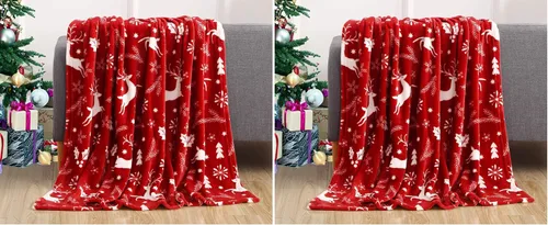 Vista 37 de Elegant Comfort - Manta de vellón muy suave y aterciopelada, con estampado navideño, a cuadros escoceses, de 50 x 60 pulgadas (búfalo negro)