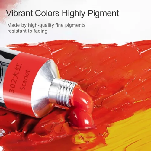 Vista 6 de LIGHTWISH Pintura al óleo, 21 colores al óleo vibrantes, tubos grandes de 1.7 onzas líquidas, pintura a base de aceite para pintura en lienzo