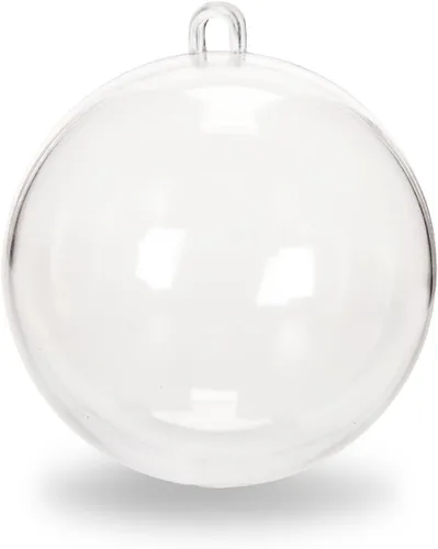 Vista 2 de Charmed - Adorno de bola de plástico, transparente, paquete de 12 (1.969 in)