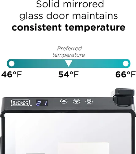 Vista 6 de BLACK+DECKER Enfriador de vino termoeléctrico de 8 botellas, BD60326