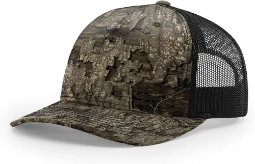 Vista 18 de Richardson 112 - Gorra de camionero de 5 paneles de alta calidad, ajustable, gorra Richardson en blanco estructurada Bark Duck Camo / Marrón