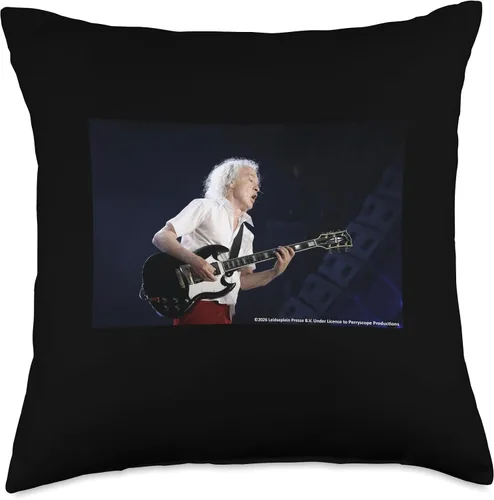 Vista 4 de AC DC Rock Concert Guitar Solo Live Stage Energy Throw Pillow