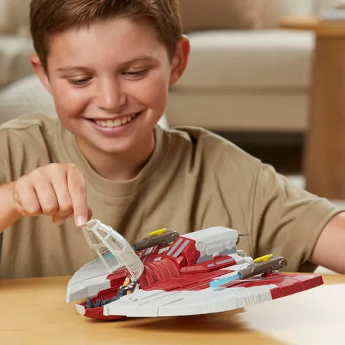 Vista 5 de STAR WARS Mission Fleet T-6 Jedi Shuttle, juego de figuras de acción Ahsoka a escala de 2.5 pulgadas, barcos, juguetes para niños y niñas de 4 años