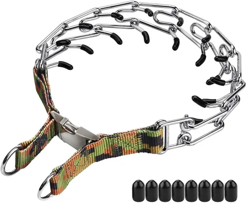 Vista 8 de Collares de púas para perros, collar de perro sin tirones, collar de entrenamiento para perros pequeños, acero inoxidable ajustable con cómodas