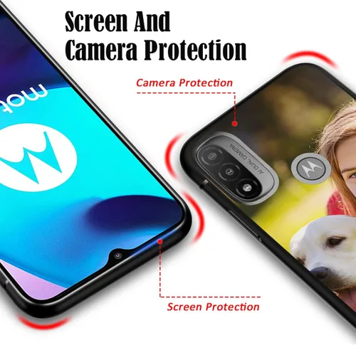 Vista 6 de Funda de teléfono personalizada para Motorola Moto E20 – Fundas personalizadas para teléfono por foto personalizada y diseño de nombre de texto