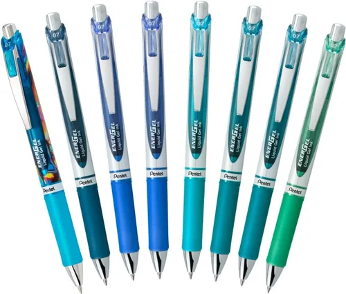Vista 2 de Pentel EnerGel RTX - Bolígrafo retráctil de gel líquido, paquete Chill Expressions, 0.028 in, punta de metal, línea media, tinta surtida, paquete