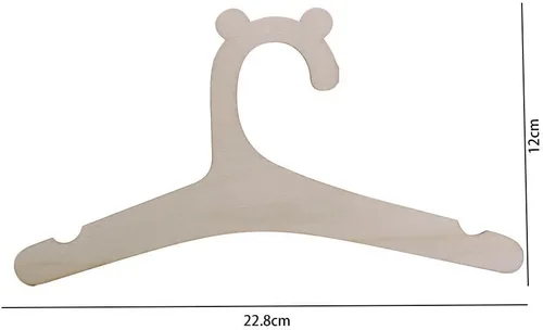 Vista 2 de Perchas de ropa para niños, 5/10 unidades, tendedero de madera para bebés y niños (5 piezas)