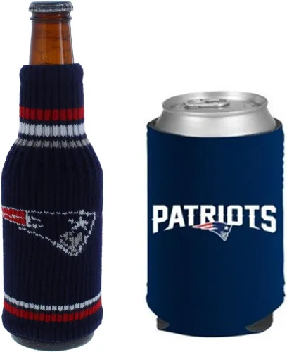 Vista 45 de Soporte aislante para latas y botellas de fútbol americano enfriador de bebidas Huggie (Nueva Orleans (Saints) - Negro) Nueva Orleans (Santos)