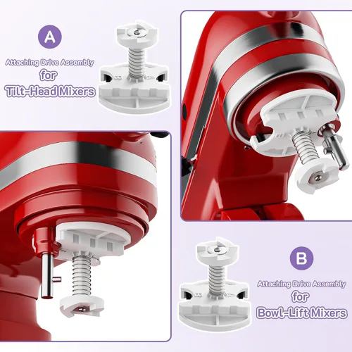 Vista 6 de Accesorio para máquina de helados KitchenAid para batidora de pie, se adapta a mezcladores KitchenAid de 4.5 cuartos de galón y más grandes, tazón