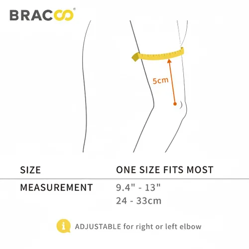 Vista 6 de Bracoo – Codera de neopreno, transpirable, talla única, color negro, para mano derecha