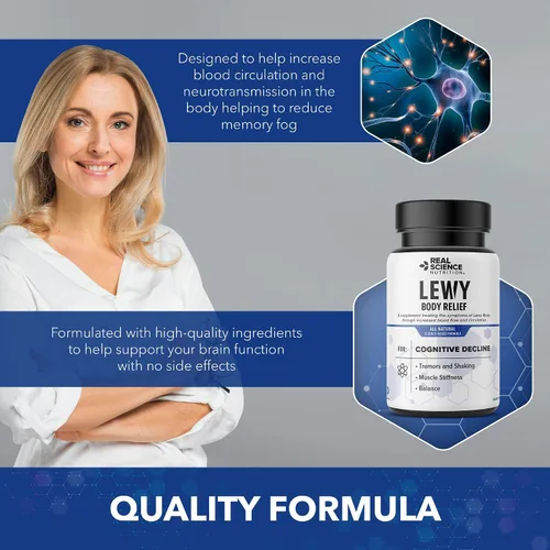 Vista 6 de Real Science Nutrition Ofrece Lew-X - Un suplemento nutricional formulado para el alivio del cuerpo de Lewy para apoyar la memoria y la claridad