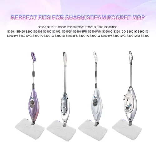 Vista 3 de Shark Series - Almohadillas de repuesto para trapeador de vapor Shark 3501 3973 S7000 Series y trapeador de vapor Shark Lift-Away Pro & Genius