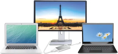 Vista 5 de j5create Adaptador de pantalla USB 2.0 a VGA Conectividad USB Plug & Play, 3 modos de visión, compatible con Windows y Mac