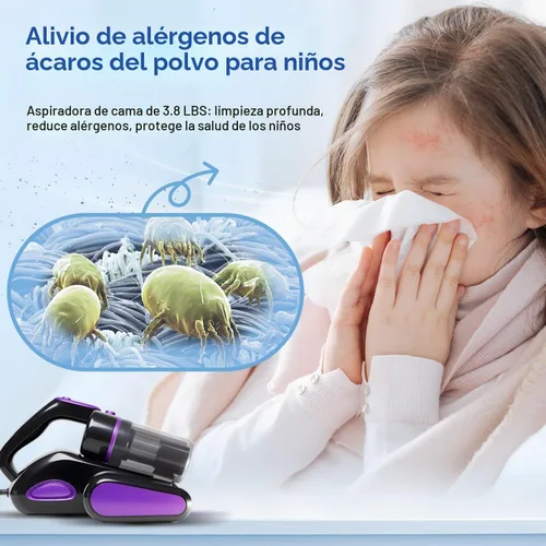 Vista 6 de Aspiradora de colchón, aspiradora de cama de 16 KPa con aire