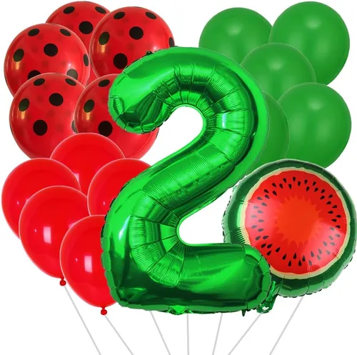 Vista 13 de Globos de béisbol de papel de aluminio para decoración de cumpleaños, globos con el número 2, globos de confeti de estrella roja y azul