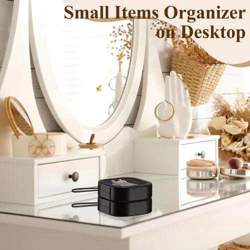 Vista 6 de Kathfly Paquete de 2 organizadores de cintas para el cabello, soporte portátil para bandas para el cabello, organizador portátil para accesorios