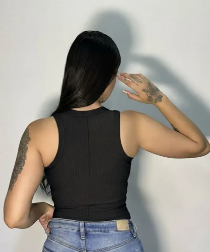 Vista 4 de BLUSA - COLOR: NEGRO, TALLA: UNICA