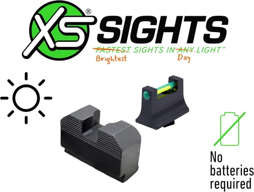 Vista 4 de Miras de fibra óptica XS Sights compatibles con Glock, incluidos los modelos MOS