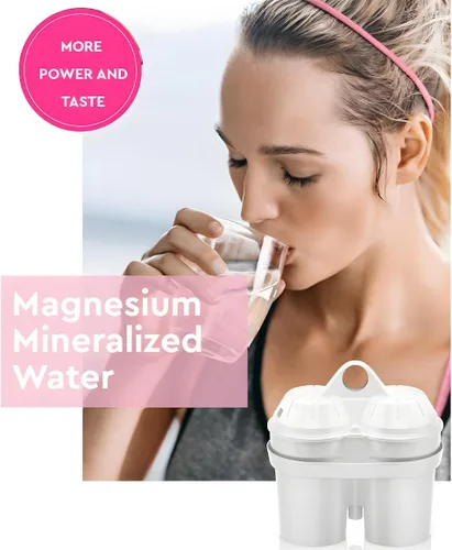 Vista 2 de BWT Filtro de agua mineralizado de magnesio, paquete de 3 cartuchos Mg2+ de larga vida útil para filtros de agua, capacidad de 3 x 120 L, máxima