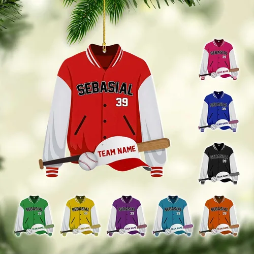 Vista 14 de Personalized Baseball Christmas Ornament Custom Player Gift Decor 25on335