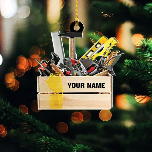 Vista 15 de Podagree - Adorno personalizado para electricista, bolsa de herramientas para electricista, adorno de Navidad, regalo de electricista, adorno de Elt1