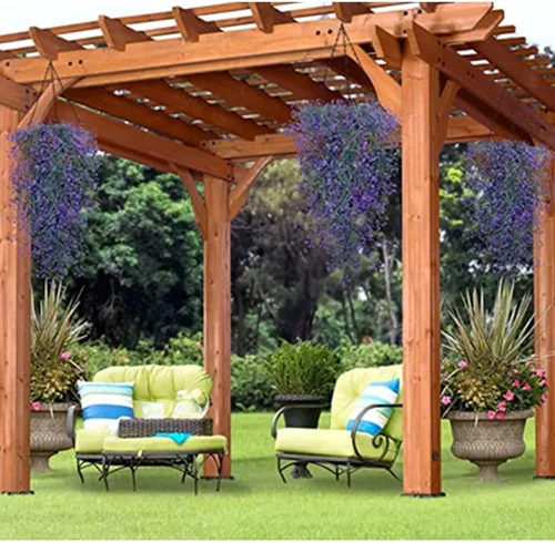Vista 5 de OUKEYI 4 plantas falsas colgantes, enredaderas artificiales, plantas artificiales grandes, plantas colgantes falsas, helechos falsos, hiedra