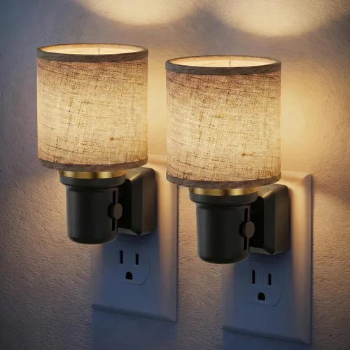 Vista 29 de JandCase Luz Nocturna de Vela, Luces Nocturnas que se Enchufan a la Pared, Blanco Suave 3000K, Brillo Ajustable 0-100LM, Sensor de Anochecer a