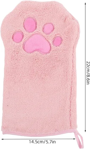 Vista 2 de PET Grooming Towel Glove for Dogs and Cats Quick Drying
