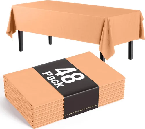 Vista 45 de Exquisite Mantel rectangular negro de 54 x 108 pulgadas, paquete de 48