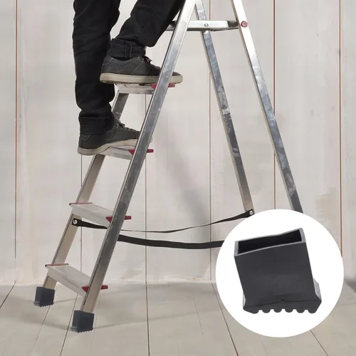 Vista 3 de Almohadillas de goma para patas de escalera, 2 piezas de repuesto para escalera de escalera, alfombrilla antideslizante para patas de escalera