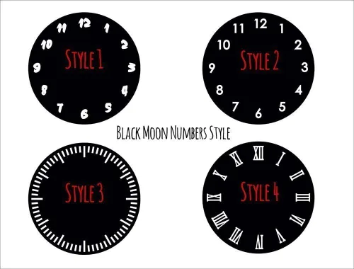 Vista 5 de Bruja de Halloween oscilando en la luna - Reloj de pared de péndulo