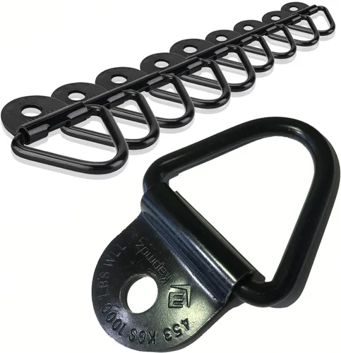 Vista 10 de Anclajes de amarre para caja de camión resistente, anillos de enganche para remolques, perno de carga en anillo en V, accesorios de riel