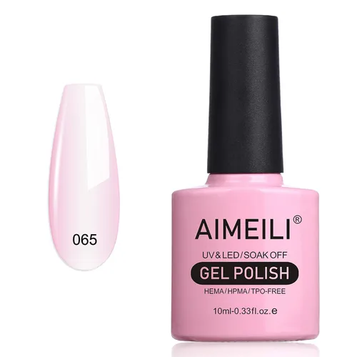 Vista 12 de AIMEILI Soak Off U V LED Esmalte de uñas de gel negro, sin hema, libre de crueldad, arte de uñas vegano, Blackpool (007) 0.3 fl oz