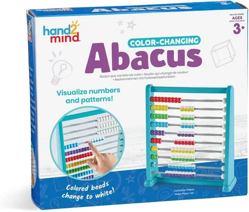 Vista 8 de hand2mind Ábaco de plástico que cambia de color de 100 cuentas, juego de 1