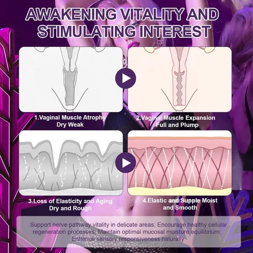Vista 4 de Crema tensora vaginal - Gel hidratante vaginal fórmula hidratante con colágeno, agua de rosas y savia de abedul, aplicadores precargados