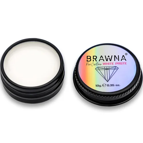Vista 8 de BRAWNA Eyebrow Mapping Kit - 1 Countour White Mapping Paste, 2 Angled Eyebrow Brush - Brow Mapping Supplies - PMU & Microblading Supply