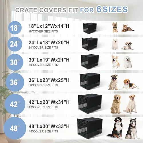 Vista 3 de Explore Land Funda transpirable para jaula de perro, ventilación de malla de 4 lados, funda básica para perrera para mascotas, todos los lados