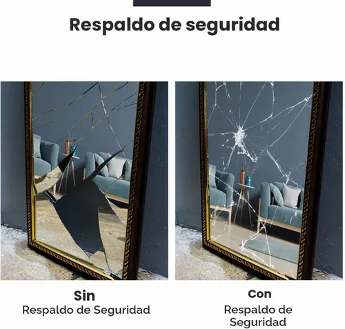 Vista 4 de Paneles de espejo de corte personalizado a tu tamaño exacto – Vidrio sin marco de 1/4 o 1/8 pulgadas de grosor para pared de baño, tocador