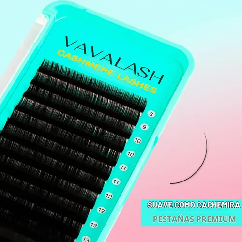 Vista 2 de VAVALASH Extensiones de pestañas de cachemira de 0.03/0.05/0.07/0.15 pulgadas, extensiones de pestañas rizadas de alta calidad, B, L J, suaves