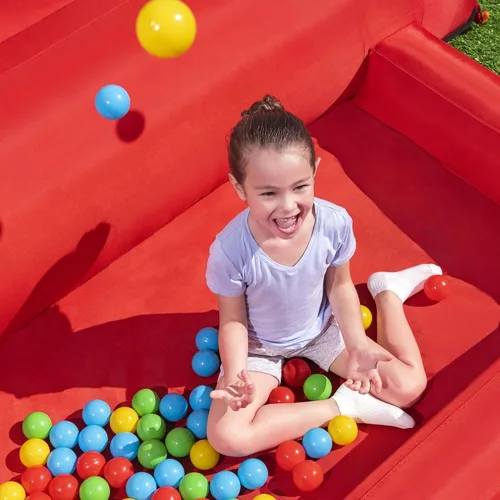 Vista 7 de Fisher-Price Bouncemania - Casa hinchable inflable con 50 pelotas de juego, multicolor