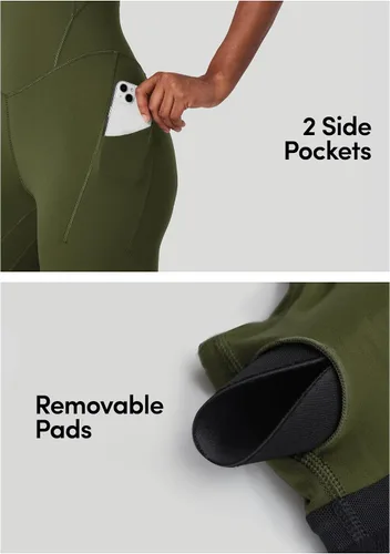 Vista 4 de IUGA Enterizo de una pieza para mujer, con control de abdomen, atlético, overol de entrenamiento ajustado con sujetadores integrados
