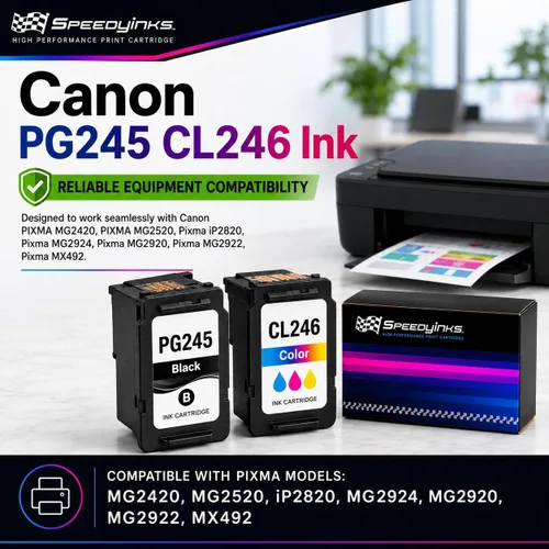 Vista 5 de SPEEDYINKS Cartucho de tinta remanufacturado de repuesto para Canon PG-245XL de alto rendimiento (negro) compatible con PIXMA iP2820 MG2420 MG2520