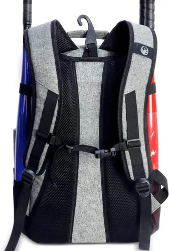 Vista 4 de PHINIX Mochila de béisbol y softbol para adultos, gran capacidad para bates, cascos, guantes, zapatos