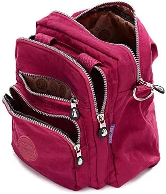 Vista 3 de VVVSO Bolso cruzado de nailon impermeable para mujer, mochila casual duradera